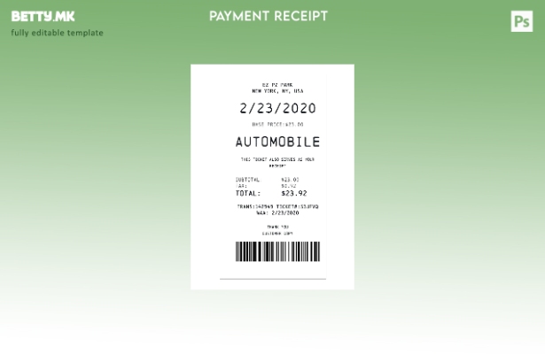 Модерен стил шаблон за уплата за паркирање на автомобили